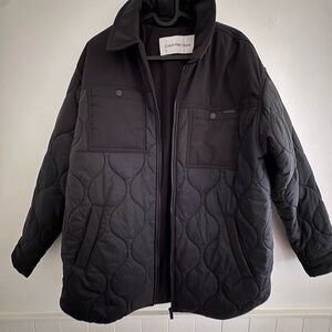 Calvin Klein Jeans Woman’s Black Quilted Zip-Front Jacket
